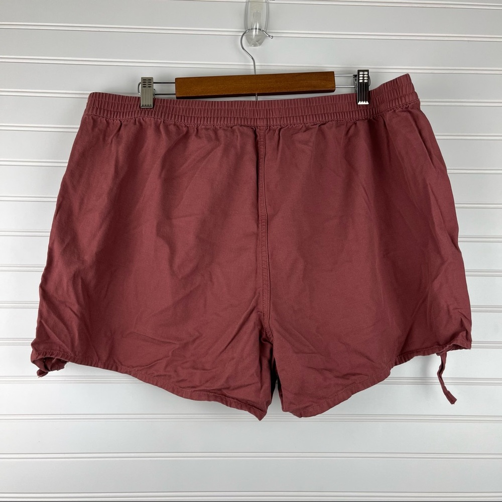 Madewell Autumn Berry Pull On Side Tie Shorts Lightweight XXL - Picture 9 of 10